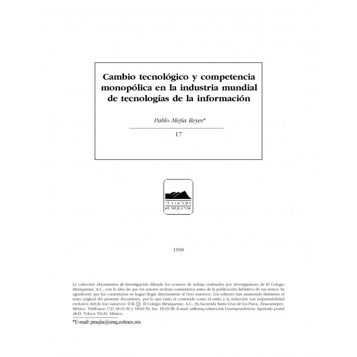 Cambio tecnológico y competencia monopólica en la industria...