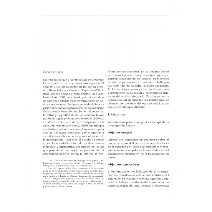 Una aproximación cualitativa sobre el empleo y sus modalidades en las organizaciones de la sociedad civil en México