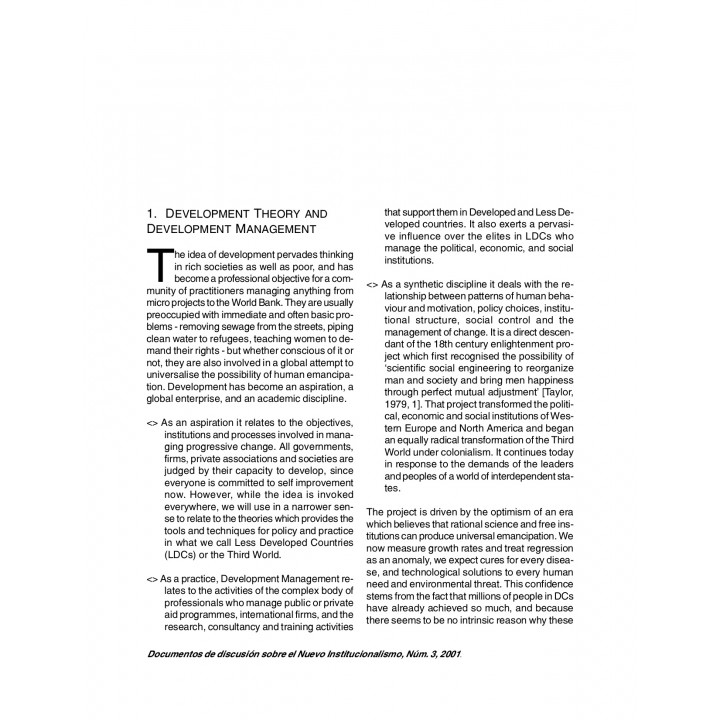 Development theory, social emencipation and managed change: An essay in recontruction and retrieval