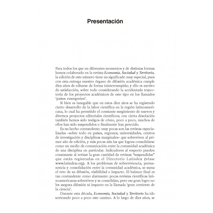 Economía, Sociedad y Territorio, Vol. VII, Núm. 23, enero-abril 2007