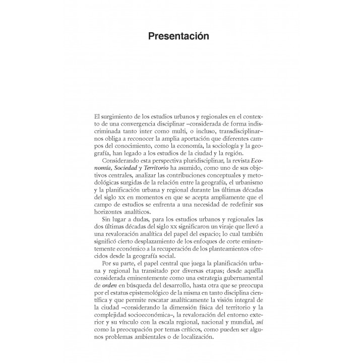 Economía Sociedad y Territorio, Vol. VIII, núm 28, septiembre-diciembre de 2008