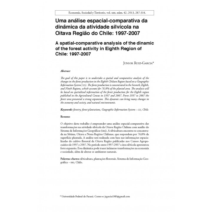 Economía, Sociedad y Territorio. Vol. XIII, núm. 42, mayo-agosto de 2013
