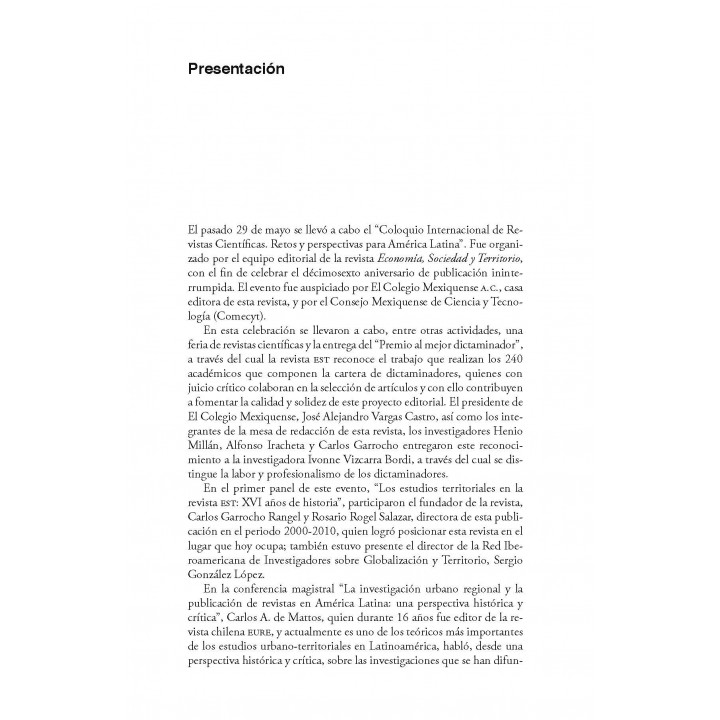 Economía, Sociedad y Territorio. Vol. XIII, núm. 43, septiembre-diciembre de 2013