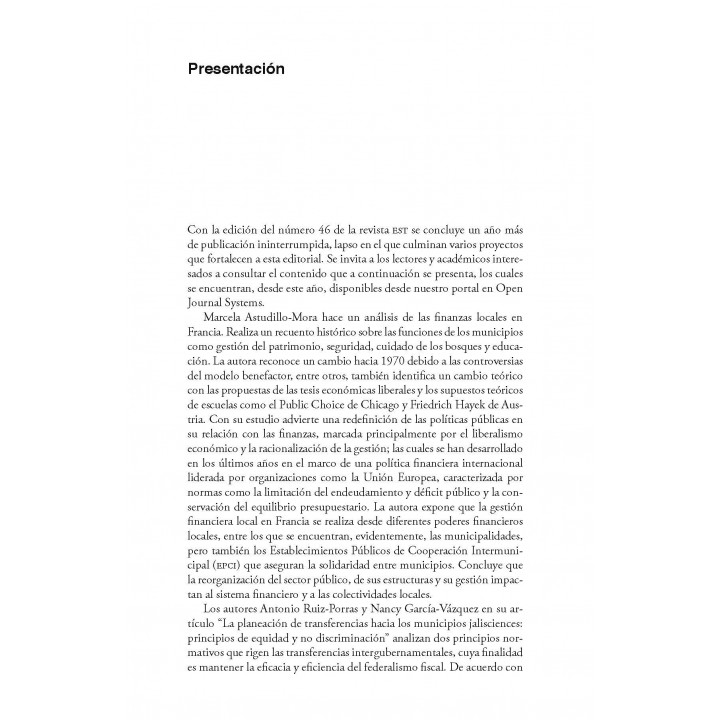 Economía, Sociedad y Territorio. Vol. XIV, núm. 46, septiembre-diciembre de 2014