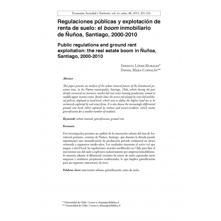 Economía, Sociedad y Territorio. Vol. XV, núm. 48, mayo-agosto de 2015
