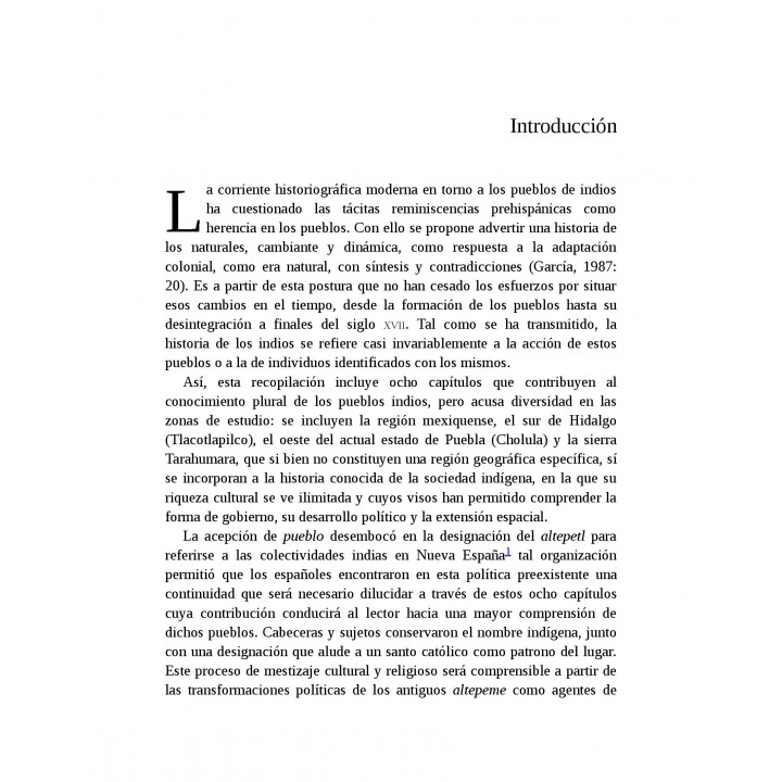 Vida indígena en la Colonia. Perspectivas etnohistóricas