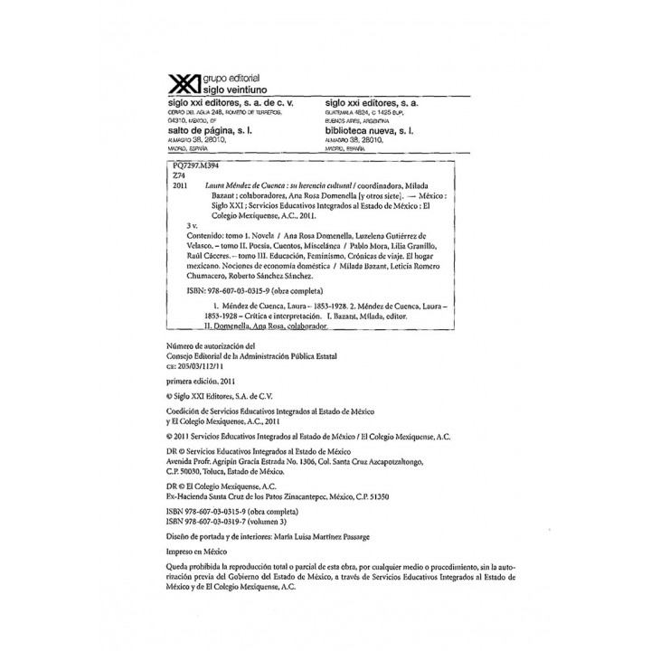 Laura Méndez de Cuenca. Su herencia cultural