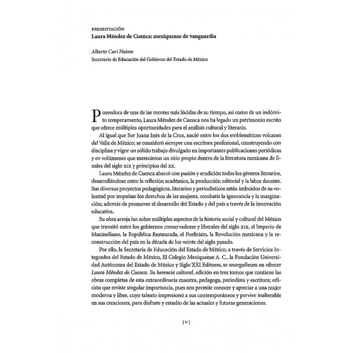 Laura Méndez de Cuenca. Su herencia cultural