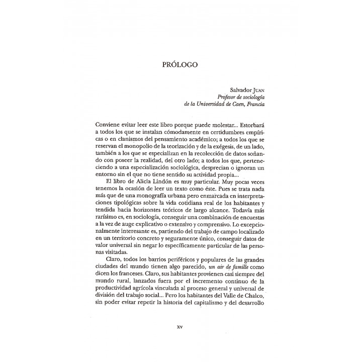De la trama de la cotidianidad a los modos de vida urbana. El Valle de Chalco