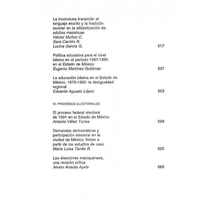 Estado de México. Perspectivas para la década de los 90
