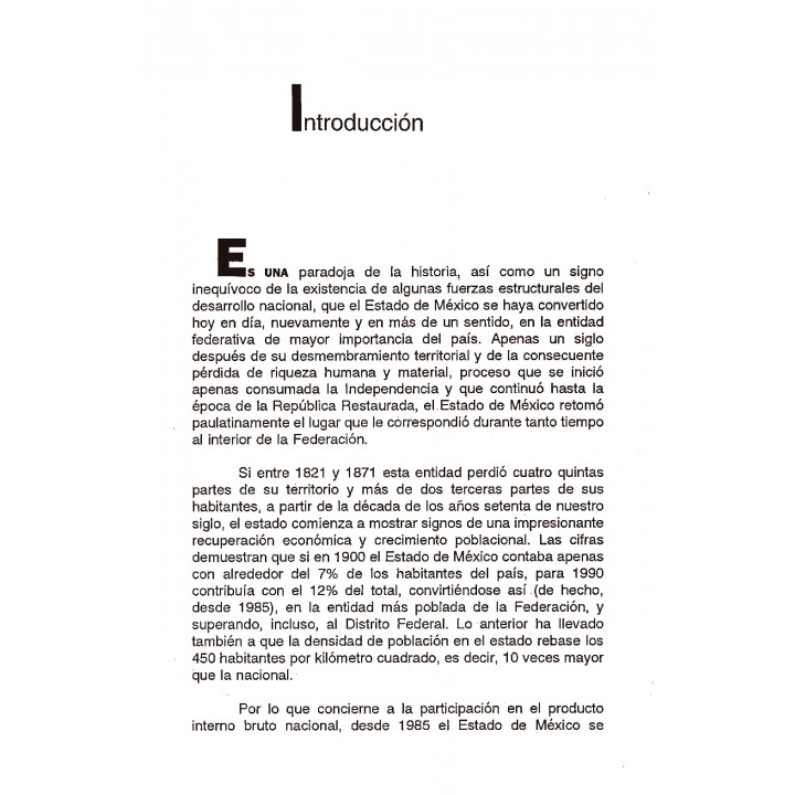Estado de México. Perspectivas para la década de los 90