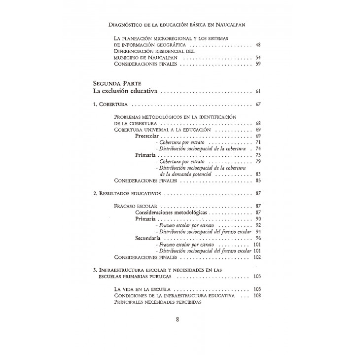 Diagnóstico de la educación básica en Naucalpan de Juárez. Hacia una propuesta de planeación microregional