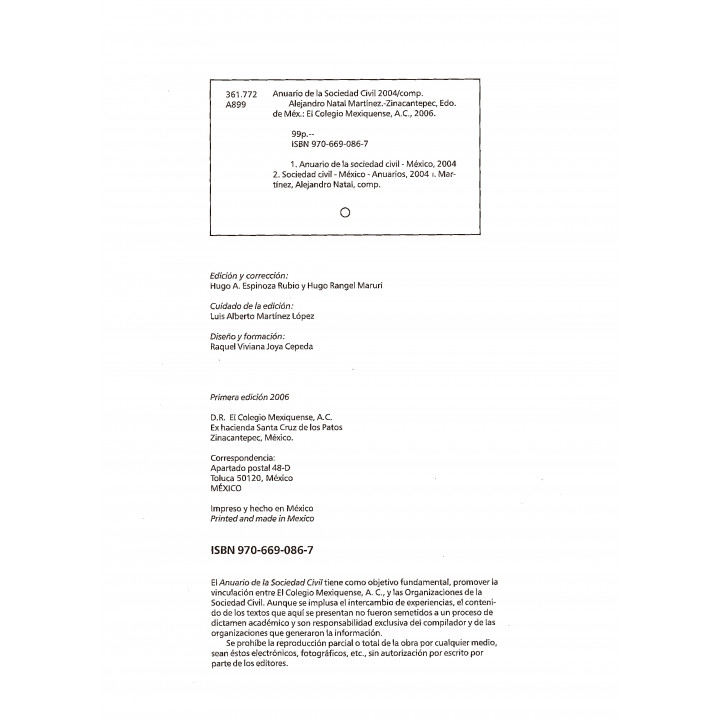 Anuario de la Sociedad Civil 2004