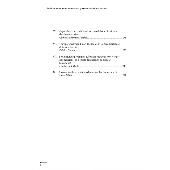 Rendición de cuentas, democracia y sociedad civil en México