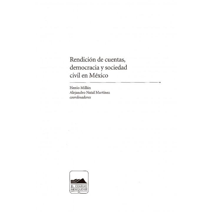 Rendición de cuentas, democracia y sociedad civil en México