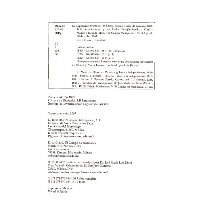 La diputación provincial de Nueva España