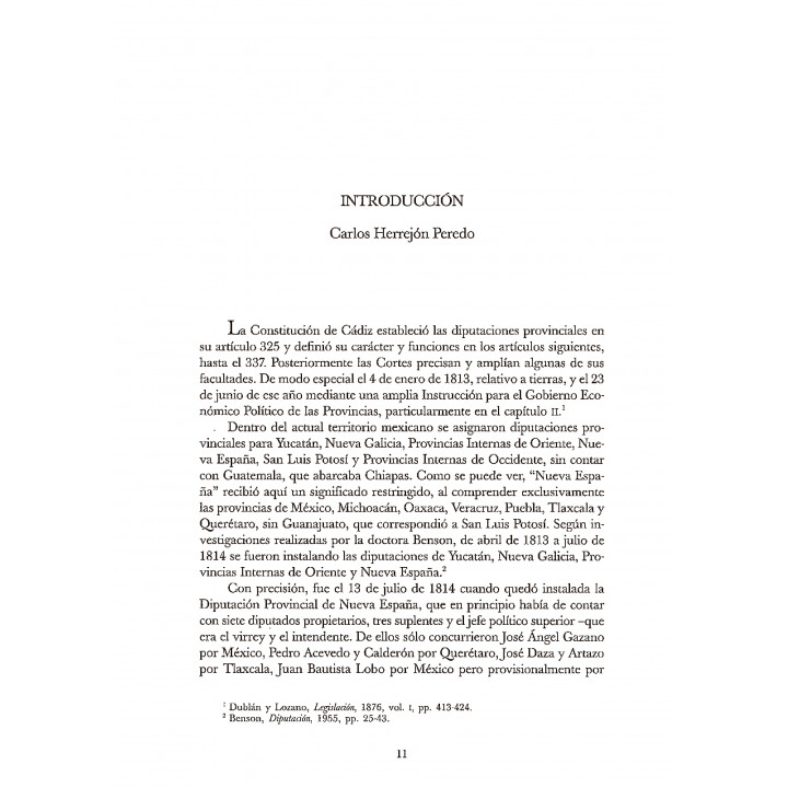 La diputación provincial de Nueva España