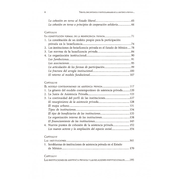 Tiempo,circunstancia y particularidades de la asistencia privada en el Estado de México