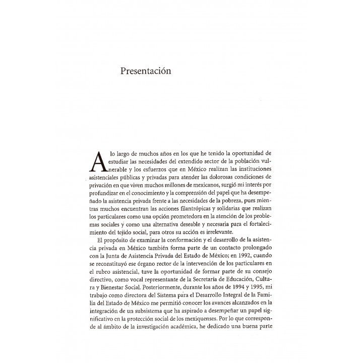 Tiempo,circunstancia y particularidades de la asistencia privada en el Estado de México