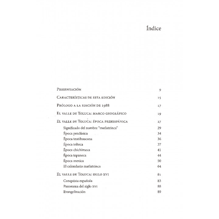 El Valle de Toluca. Época prehispánica y siglo XVI