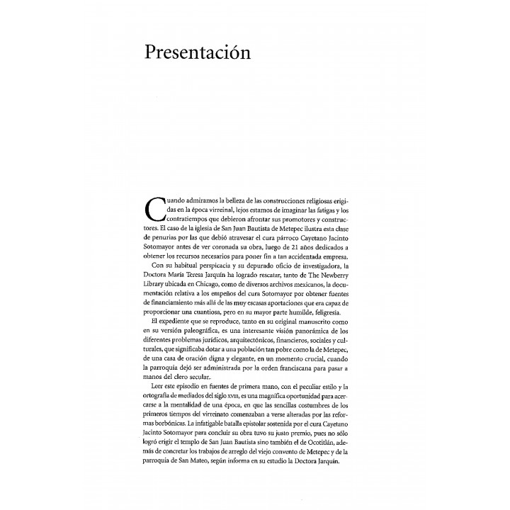 Una batalla epistolar del siglo XVIII. El peregrinar de San Juan Bautista en Metepec