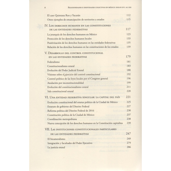 El constitucionalismo mexicano de las entidades federativas