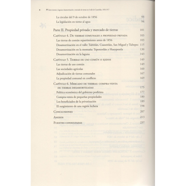 Entre montes y lagunas. Desamortización y mercado de tierras en el valle de Cuautitlán, 1856 - 1917