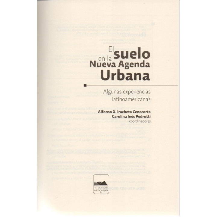 El suelo en la Nueva Agenda Urbana. Algunas experiencias latinoamericanas