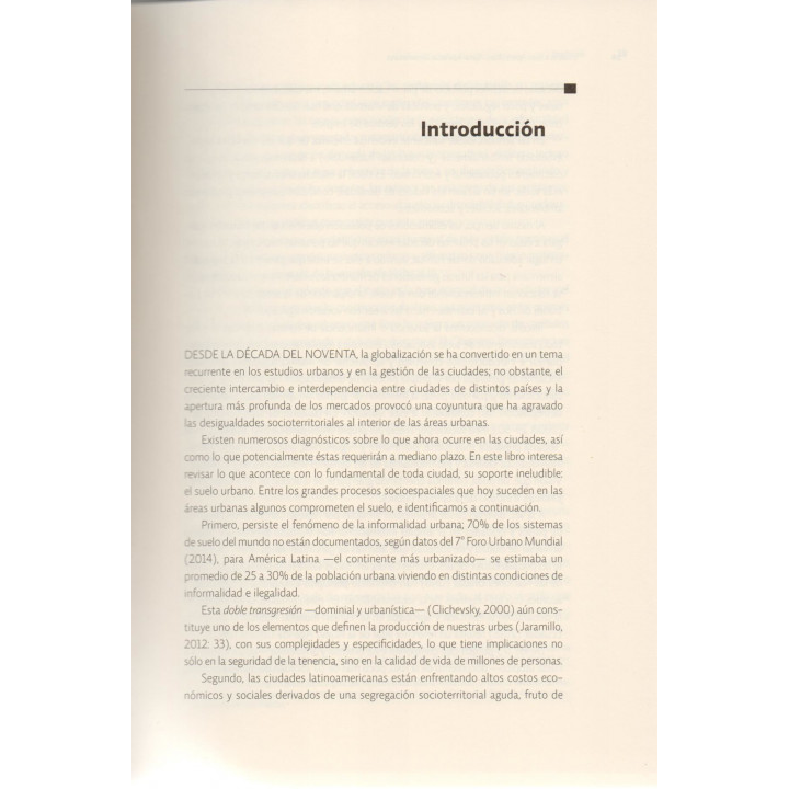 El suelo en la Nueva Agenda Urbana. Algunas experiencias latinoamericanas