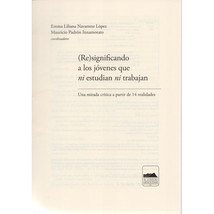 (Re)significando a los jóvenes que ni estudian ni trabajan. Una mirada crítica a partir de 14 realidades