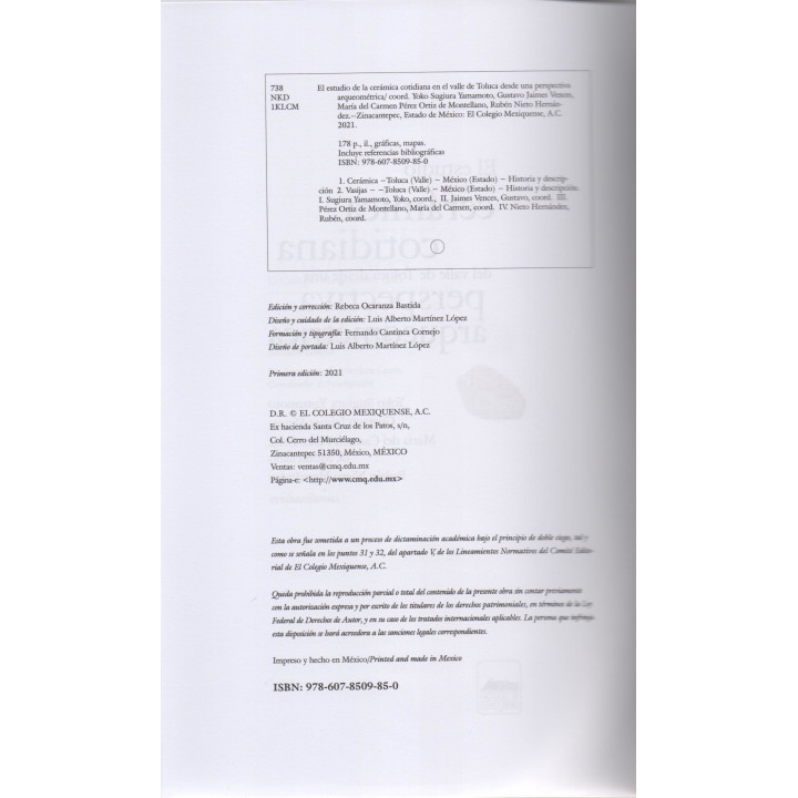 El estudio de cerámica cotidiana del Valle de Toluca desde una perspectiva arqueométrica