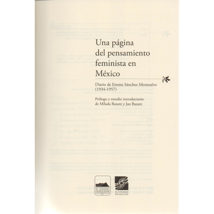 Una página del pensamiento feminista en México.  Diario de Emma Sánchez Montealvo, 1934-1957.