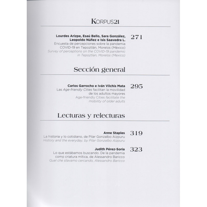 Korpus 21. Volumen 1. Número 2. Mayo/Agosto de 2021 Covid 19: Lo que la pandemia nos deja