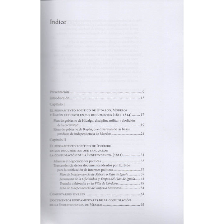 Consumación de la Independencia de México. Estudio introductorio a sus documentos fundamentales