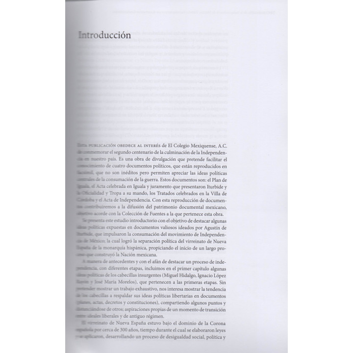 Consumación de la Independencia de México. Estudio introductorio a sus documentos fundamentales