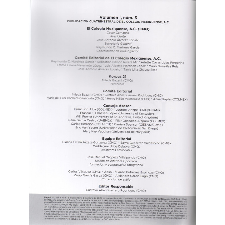 Korpus 21. Volumen 1. Número 3. Septiembre / Diciembre 2021 Nuevas repercusiones en torno a la Independencia