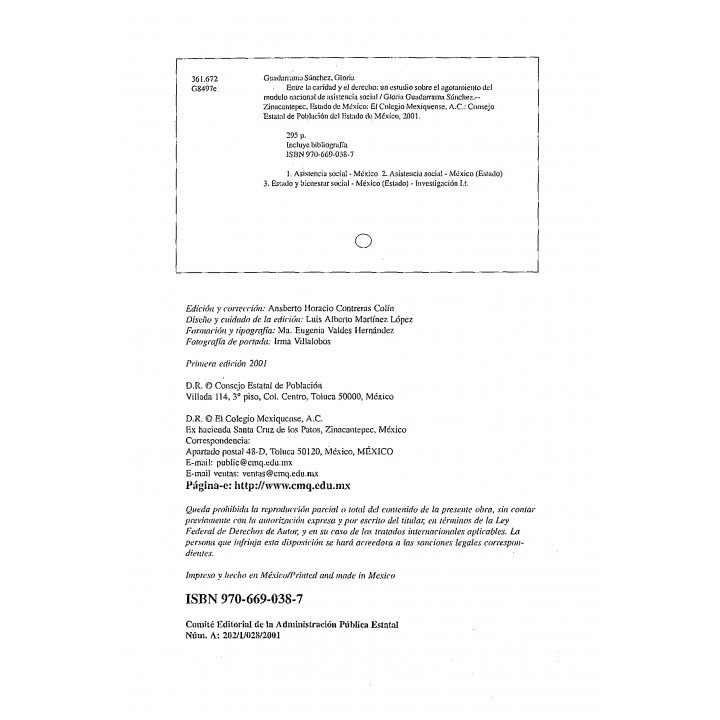 Entre la caridad y el derecho. Un estudio sobre el agotamiento del modelo nacional de asistencia social