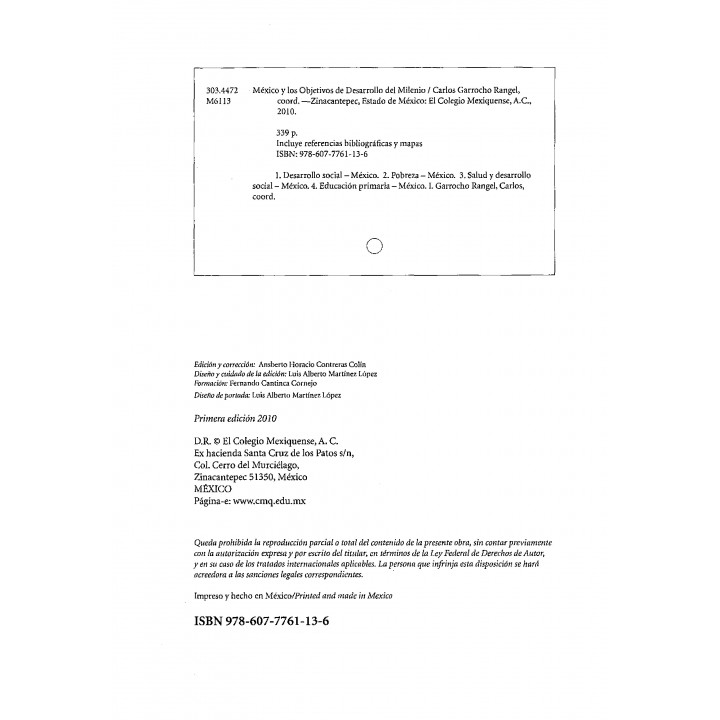 México y los Objetivos de Desarrollo del Milenio