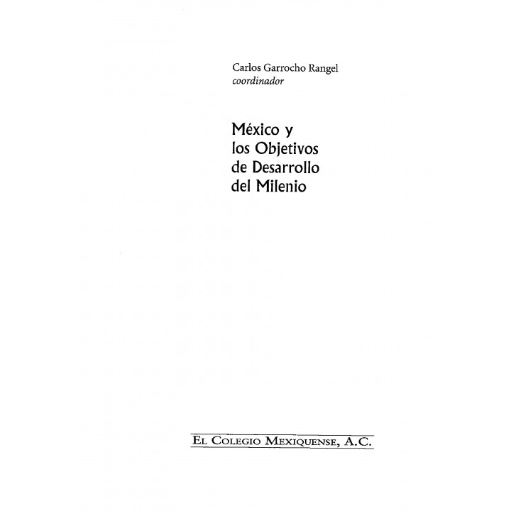 México y los Objetivos de Desarrollo del Milenio