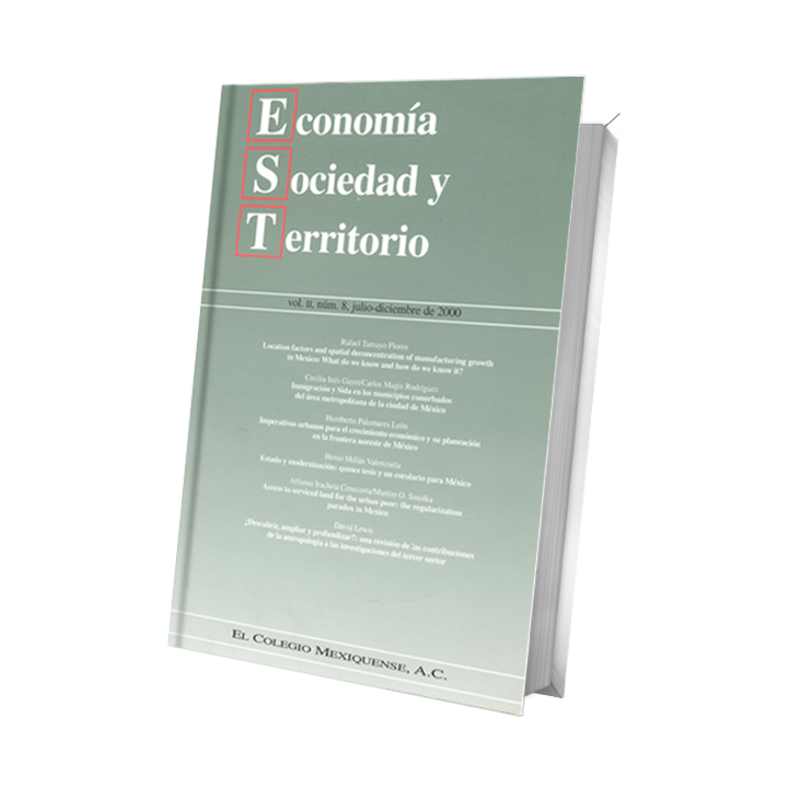 Economía, Sociedad y Territorio, Vol II, Num 8, julio-diciembre 2000