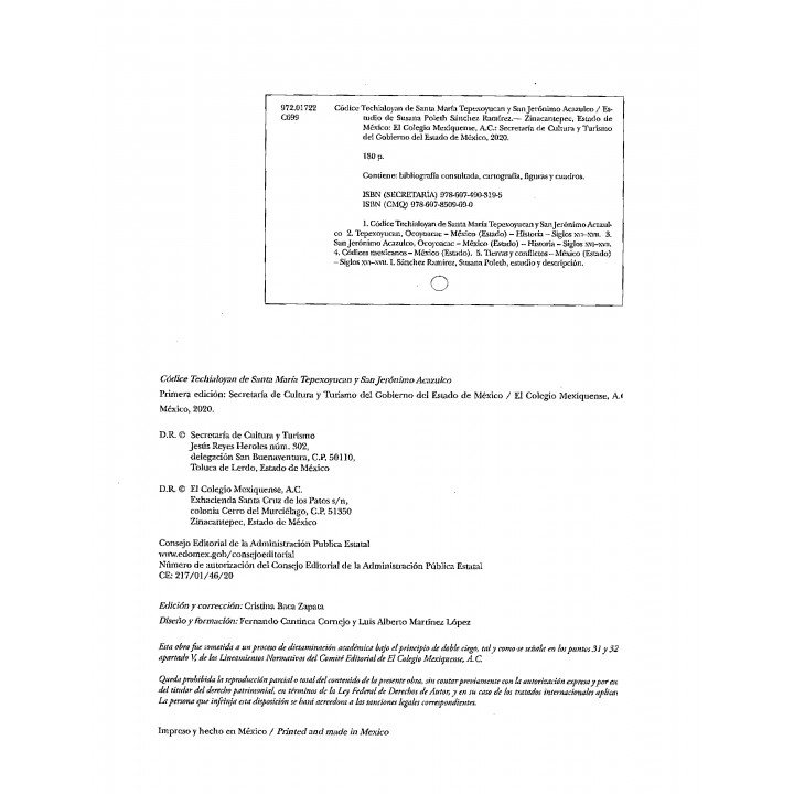Códice Techialoyan de Santa María Tepexoyucan y San Jerónimo Acazulco