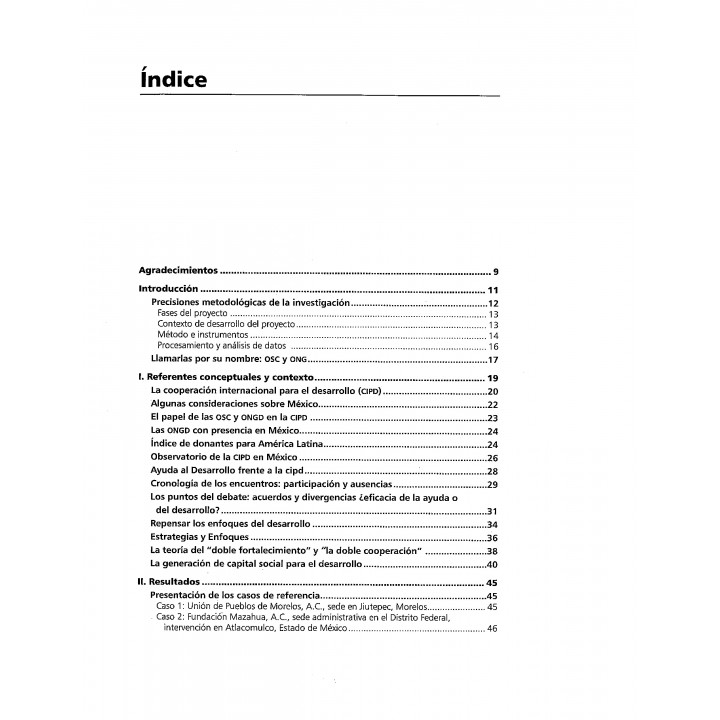 Las organizaciones de la sociedad civil en México y la cooperación internacional para el desarrollo. Enfoques y estrategias