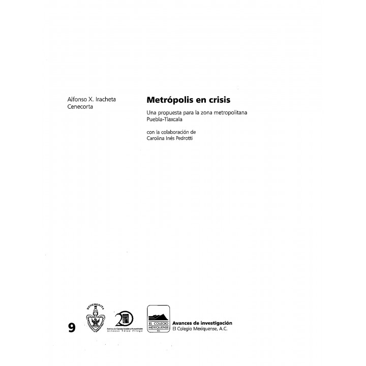 Metrópolis en crisis. Una propuesta para la zona metropolitana Puebla – Tlaxcala