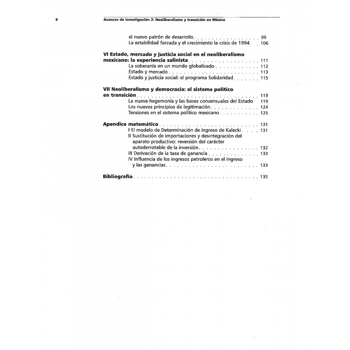 Neoliberalismo y transición en México