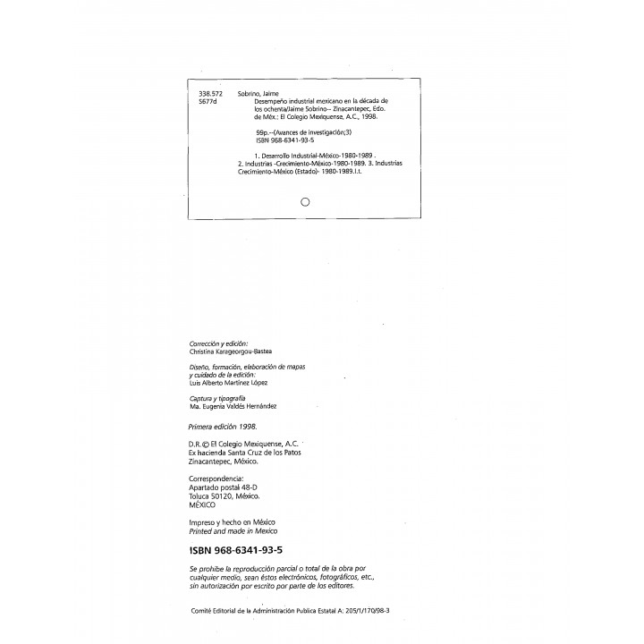 Desempeño industrial mexicano en la década de los ochenta