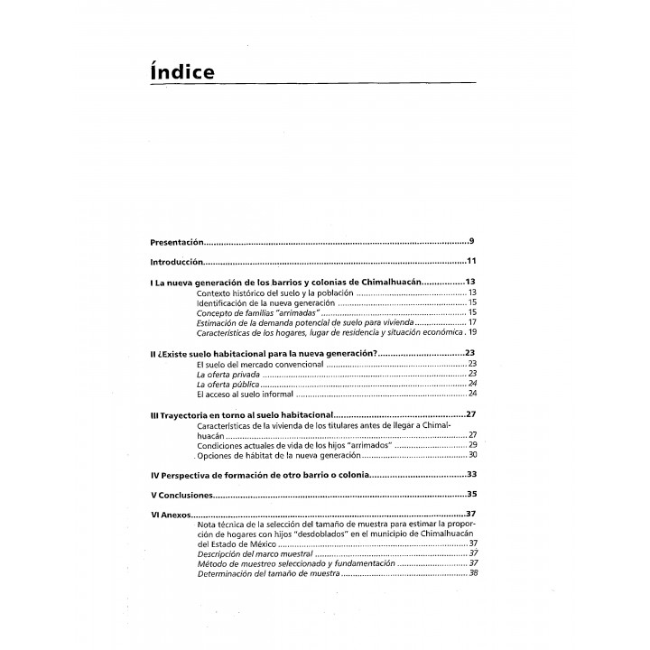 Acceso al suelo para las nuevas generaciones de los barrios y colonias de Chimalhucán