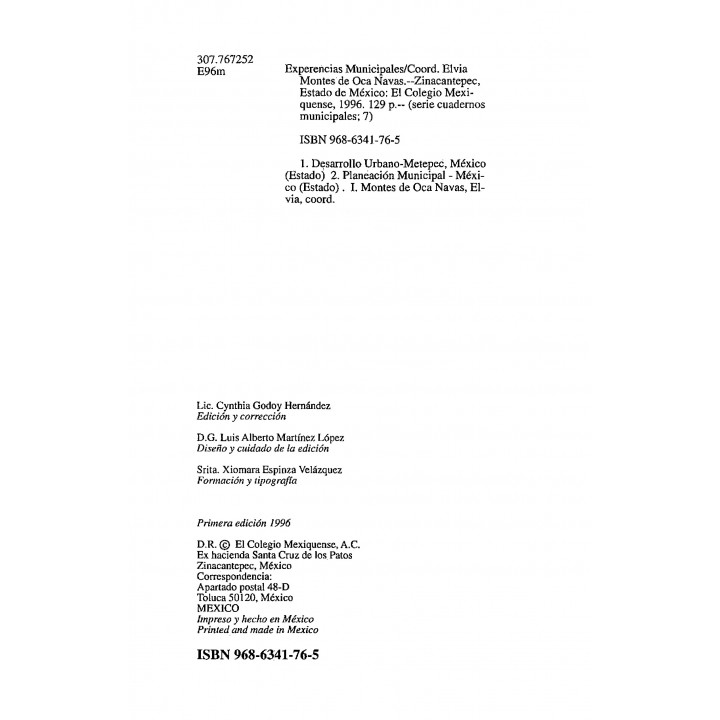 Experiencias Municipales