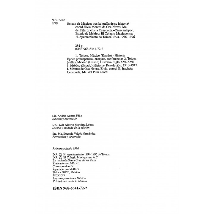 Estado de Mexico: tras la huella de su historia