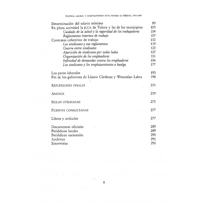 Política laboral y corporativismo en el Estado de México 1934-1940