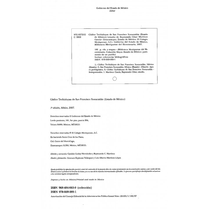 Códice Techialoyan de San Francisco Xonacatlán (Estado de México)